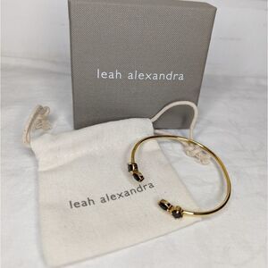 Leah Alexandra gold Onyx bracelet